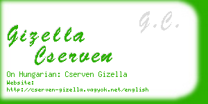 gizella cserven business card